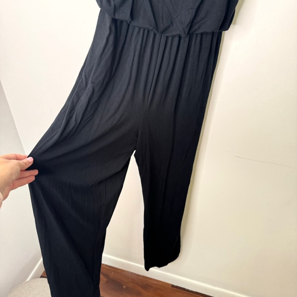 Soma Black Sleeveless Crochet Neck Jumpsuit Romper Medium - Picture 4 of 7